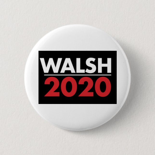 Chapa Redonda De 5 Cm Joe Walsh para presidente 2020 (Anverso)