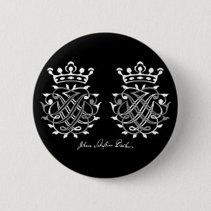 Chapa Redonda De 5 Cm Johann Sebastian Bach sello