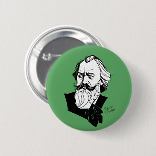 Chapa Redonda De 5 Cm Johannes Brahms