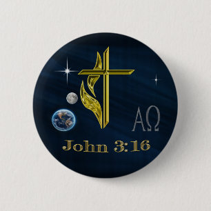Chapa Redonda De 5 Cm john 3:16