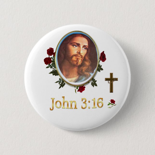 Chapa Redonda De 5 Cm JOhn 3:16 (Anverso)