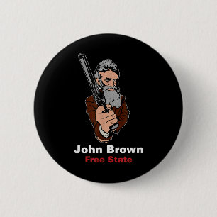 Chapa Redonda De 5 Cm John Brown Abolicionista Sangrado Estado Libre de