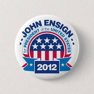 Chapa Redonda De 5 Cm John Ensign para el presidente 2012