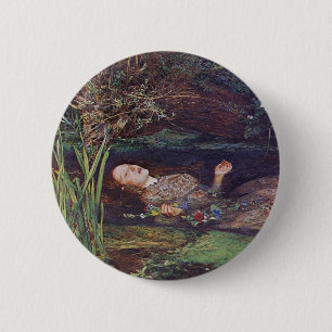 Chapa Redonda De 5 Cm John Everett Millais Ofelia