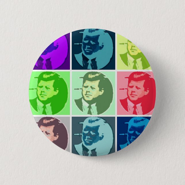 Chapa Redonda De 5 Cm John F Kennedy (Anverso)