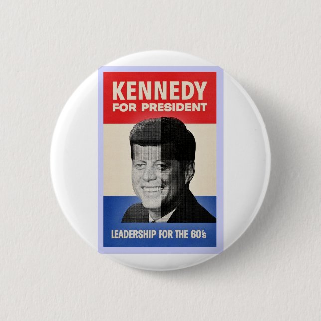 Chapa Redonda De 5 Cm John F Kennedy (Anverso)
