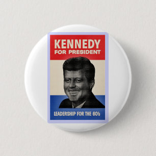 Chapa Redonda De 5 Cm John F. Kennedy