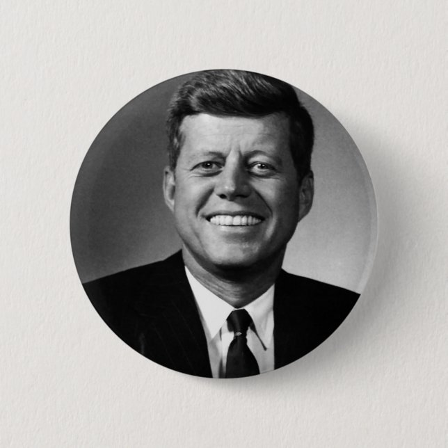 Chapa Redonda De 5 Cm John F. Kennedy (Anverso)