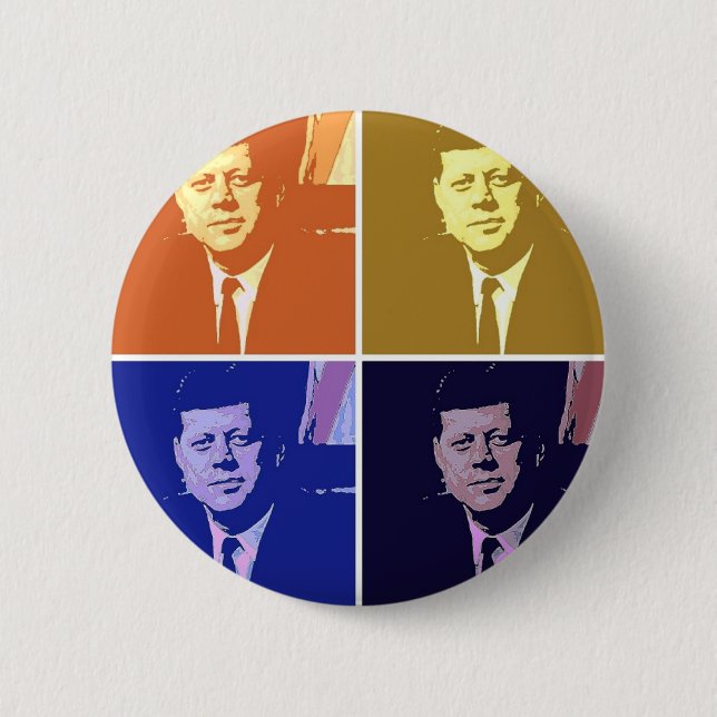 Chapa Redonda De 5 Cm John F Kennedy (Anverso)