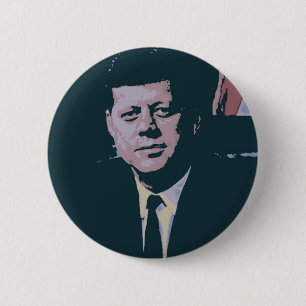 Chapa Redonda De 5 Cm John F. Kennedy