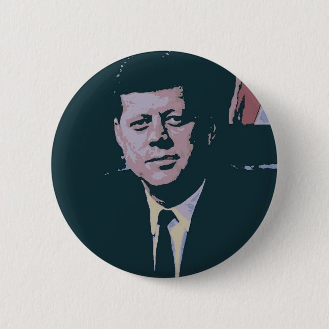 Chapa Redonda De 5 Cm John F. Kennedy (Anverso)