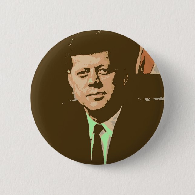 Chapa Redonda De 5 Cm John F Kennedy (Anverso)