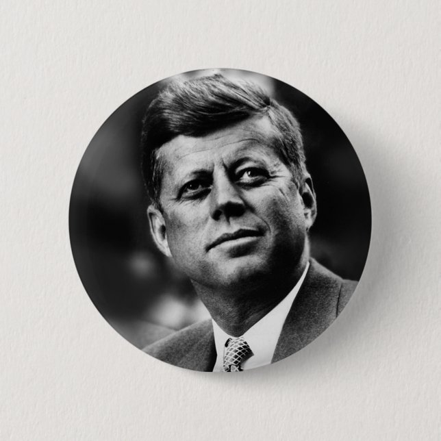 Chapa Redonda De 5 Cm John F Kennedy Presidente (Anverso)
