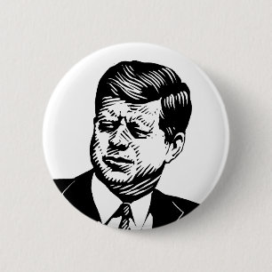 Chapa Redonda De 5 Cm John Kennedy