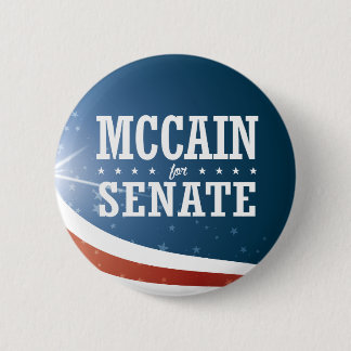 Chapa Redonda De 5 Cm John McCain 2016