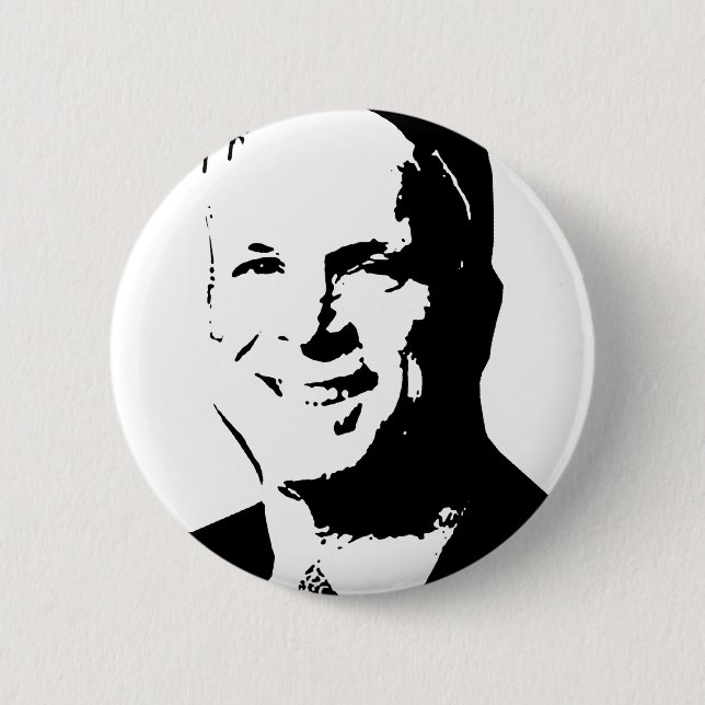 Chapa Redonda De 5 Cm John McCain Button (Anverso)