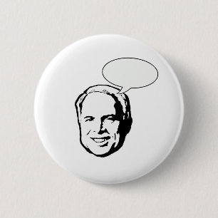 CHAPA REDONDA DE 5 CM JOHN MCCAIN PENSÓ EN BUBBLE