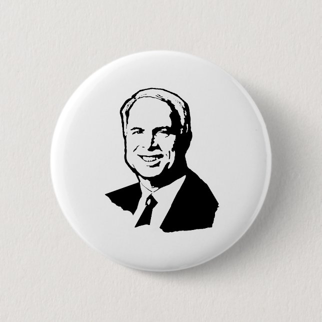 CHAPA REDONDA DE 5 CM JOHN MCCAIN SHIRT (Anverso)