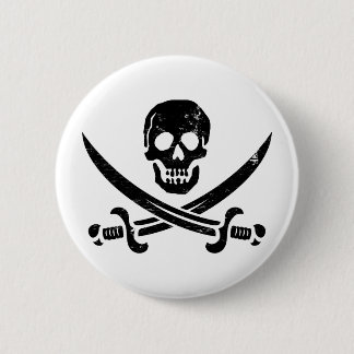 Chapa Redonda De 5 Cm John Rackham (Calico Jack) Bandera Pirata Jolly Ro
