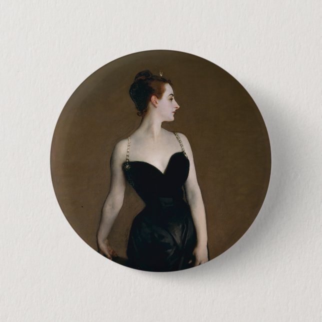 Chapa Redonda De 5 Cm John Singer Sargent Madame X Classic Retrato (Anverso)