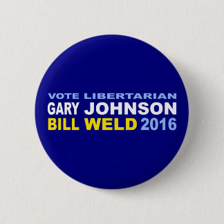 Chapa Redonda De 5 Cm Johnson-Soldadura libertaria 2016 del voto