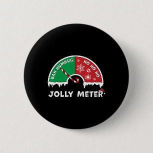 Chapa Redonda De 5 Cm Jolly Meter Bah Humbug En Ho Ho Ho Ho Ho Ho Anti N