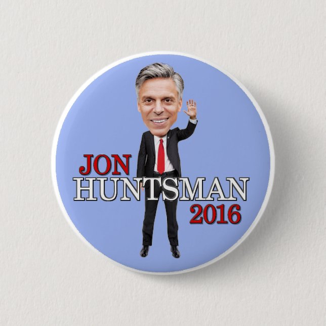 Chapa Redonda De 5 Cm Jon Huntsman presidente 2016 (Anverso)