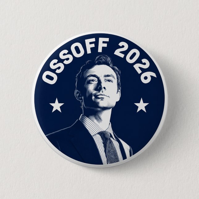 Chapa Redonda De 5 Cm Jon Ossoff 2026 (Anverso)