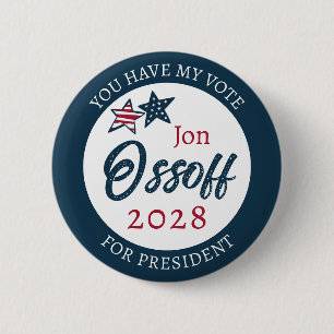 Chapa Redonda De 5 Cm Jon Ossoff Presidente 2028