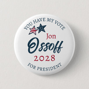 Chapa Redonda De 5 Cm Jon Ossoff Presidente 2028