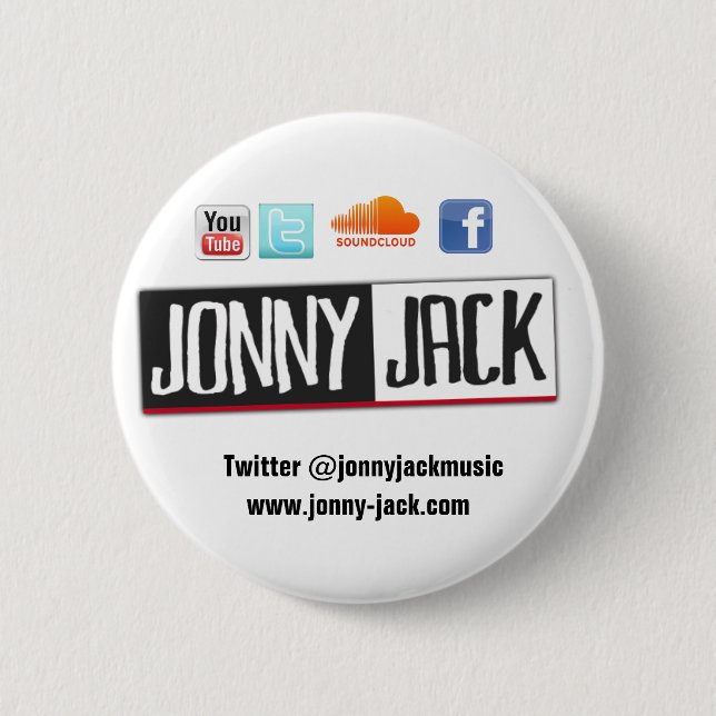 Chapa Redonda De 5 Cm Jonny Jack - insignias (Anverso)
