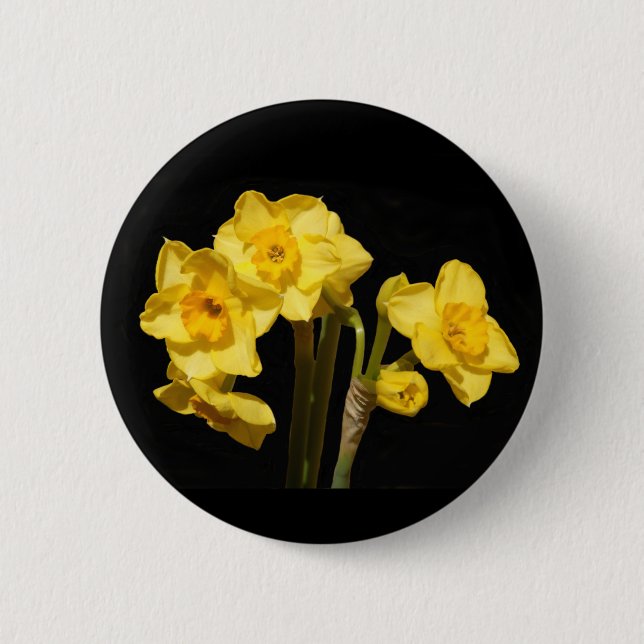 Chapa Redonda De 5 Cm Jonquil Flowers Badge (Anverso)