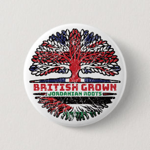 Chapa Redonda De 5 Cm Jordan Jordano Uk Reino Unido Árbol británico