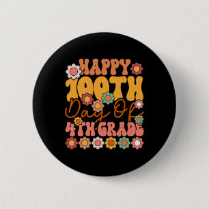 Chapa Redonda De 5 Cm Jornadas De Maestros De 4º Grado Cute Groovy Chica