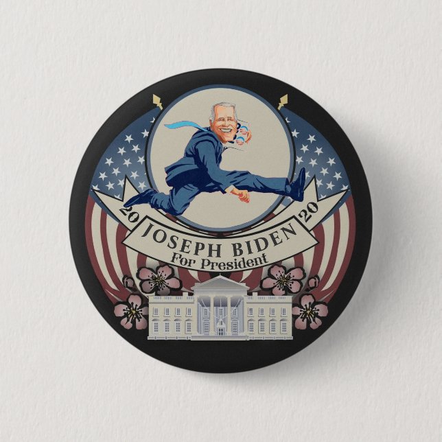 Chapa Redonda De 5 Cm Joseph Biden 2020 (Anverso)