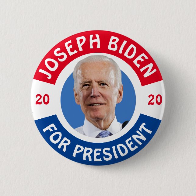 Chapa Redonda De 5 Cm Joseph Biden para Presidente 2020 (Anverso)