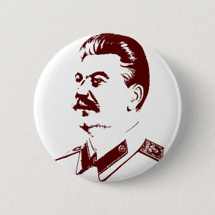 CHAPA REDONDA DE 5 CM JOSEPH STALIN PIN BACK BADGE