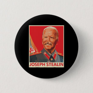 Chapa Redonda De 5 Cm Joseph Stealin Anti Joe Biden Funny