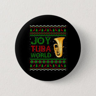 Chapa Redonda De 5 Cm Joy Tuby Amante de la Música Mundial Regalo de Nav