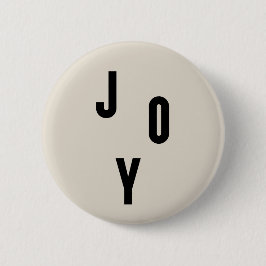 Chapa Redonda De 5 Cm Joy typography