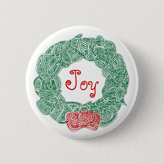 Chapa Redonda De 5 Cm Joy Wreath