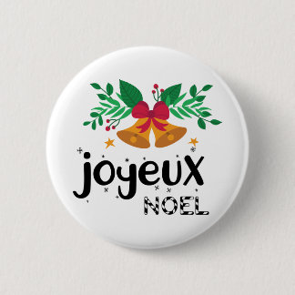 Chapa Redonda De 5 Cm Joyeux Noel