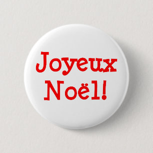 Chapa Redonda De 5 Cm Joyeux Noel