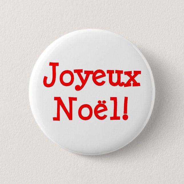 Chapa Redonda De 5 Cm Joyeux Noel (Anverso)