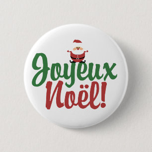 Chapa Redonda De 5 Cm Joyeux Noel Happy Navidades
