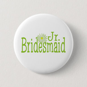 Chapa Redonda De 5 Cm Jr. Bridesmaid/ Tema del marchito