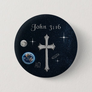 Chapa Redonda De 5 Cm Juan 3:16