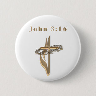 Chapa Redonda De 5 Cm Juan 3:16