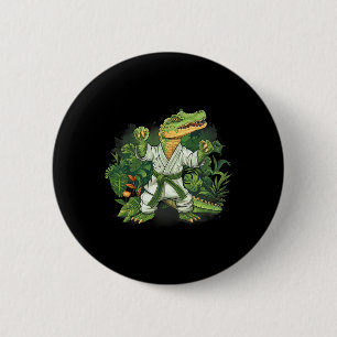 Chapa Redonda De 5 Cm Judo Cocodrilo Naturaleza Kickboxing Taekwondo Art