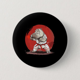 Chapa Redonda De 5 Cm Judo Hippo Nature Kickboxing Taekwondo Arte Marcia